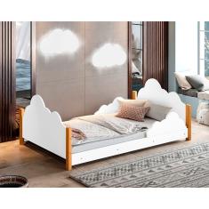 Cama Infantil Montessoriana Cristal Juvenil - Branca E Mel - Cor: Branco
