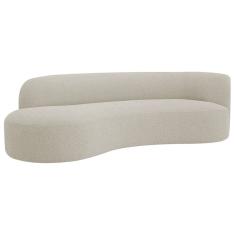 Divã Recamier Orgânico Tokyo 180cm Lado Esquerdo Linho Cor Bege