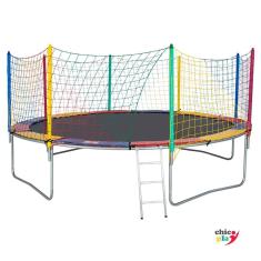 Cama Elástica 4,40m 4 Pés Chicoplay Lona Preta