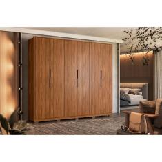 Guarda Roupa Casal 6 Portas E 6 Gavetas C- Pés Atrice Nogueira
