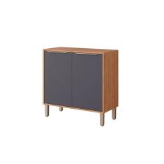 Balcão Cozinha p/ Cooktop Divina c/ 2 Portas 80cm Freijo/Titanium - MGM