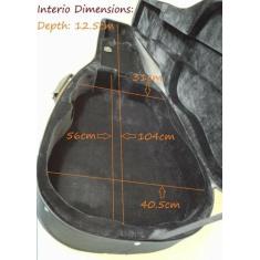 Estojo Luxo Nylon Vinho para Violão Térmico - Tamanho 41 - Orquezz