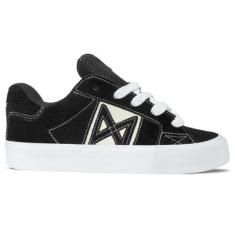 Tênis Comply Unissex Camurça Callicut | Preto Branco-Unissex