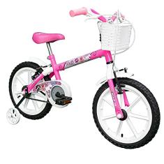 TK3 Track Bicicleta Infantil Aro 16 Pinky PW Rosa e Branco