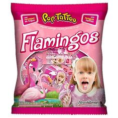 Pirulito Yogurte Morango Flamingos - 400g