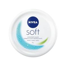 NIVEA Creme Hidratante Soft 97g - Hidratação suave e textura leve de rápida absorção que deixa sua pele macia e com sensação de refrescância