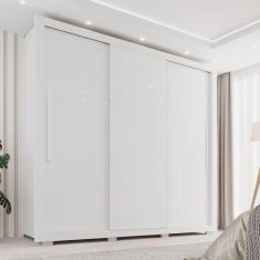 Guarda Roupa Casal 3 Portas 4 Gavetas Costa Rica Branco