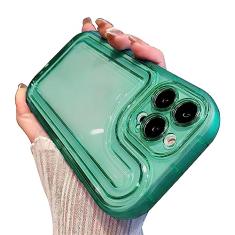 Cutecasee Capa de telefone compatível com iPhone para mulheres e meninas, fofa, luxuosa, transparente, com almofada de ar, transparente, antiarranhões, à prova de choque, capa de telefone macia para