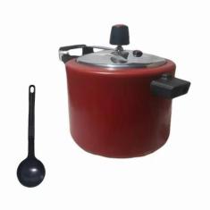 Panela De Pressão Antiaderente 4,5 Litros + 1 Concha - Marcolar, Preto