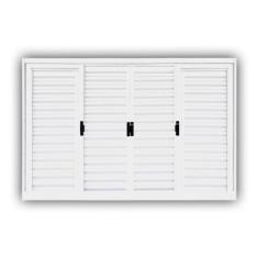 Janela de Aço Veneziana de Correr 100x100cm 6 Folhas Minas Sul MGM