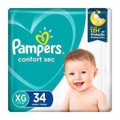 Fralda pampers confort sec  xg  34 unidades