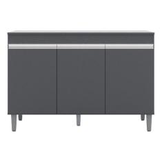 Balcão Gabinete de Pia sem Tampo 120cm 3 Portas Manu - AJL Móveis, Cin