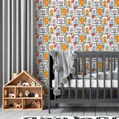 Papel De Parede Adesivo Animais Folhas N05009 0,58X3,00M - Adesivo BR