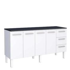 Balcão Cozinha Aço 180 Vênus 3 Gavetas Com Tampo Cozimax Branco