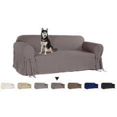 Capa Protetora para Sofá de 2 Lugares em Gorgurão - Mistero Decoração,