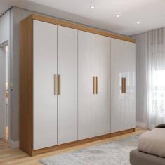 Guarda-Roupa Casal Aurora Radiante 6 Portas 2 Gavetas Marrocos/Off White - Panorama Móveis