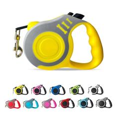 LIEVUIKEN Coleira retrátil para cães trator telescópico automático corda para cães, corda para animais de estimação 3,8 m durável e conveniente, com alça antiderrapante, adequada para cães de pequeno e médio porte