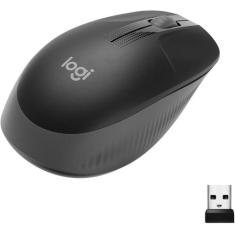 Mouse sem fio Logitech M190 com Design Ambidestro de Tamanho Padrão, C