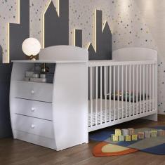 Berço Cômoda para Colchão 60x130cm Cajuzinho Multimóveis BB0516, Branc