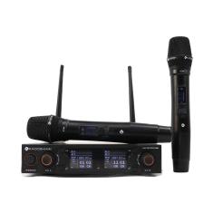 Microfone Profissional de Mão Duplo Sem Fio K502M - kadosh