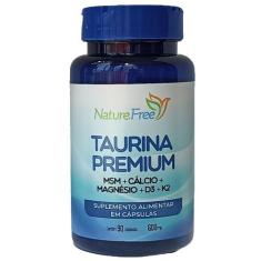 Taurina Premium (MSM + Cálcio + Magnésio) 90 Cápsulas 600mg - NathureP