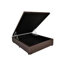 Cama Box Baú Casal Sintético Marrom 138x188 - Colchão dos Sonhos