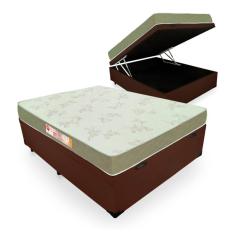 Cama Box Com Baú Viúva + Colchão De Espuma D33 - Castor - Sleep Max 128x188x60cm