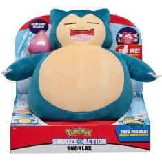 Pelúcia De Luxo Boneco Pokémon Snorlax Com Som e Acessório - Sunny