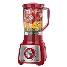 Liquidificador Turbo, Mondial, Vermelho/Inox, 1200W, 220V - L-1200 RI