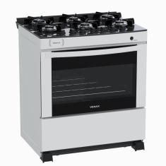 Fogao a Gas 6 Bocas Venax Delplus Vitreo BL Branco