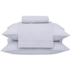 Jogo de Cama Casal 180 Fios Buddemeyer Basic Percalle 04 Peças, Cinza,