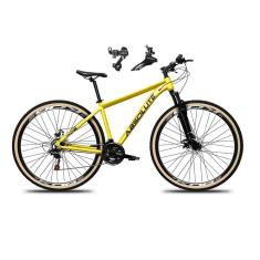 Bicicleta Aro 29 Absolute Nero 5 Alumínio 21v Câmbios Shimano Freio a Disco Suspensão Pneus Faixa-Unissex