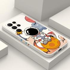 Capa de telefone de astronauta do espaço bonito dos desenhos animados para Samsung A54 Capas Galaxy A14 A34 A13 A33 A53 A32 A52 S23 Ultra S22 Plus S21 FE Capa, 9, para A54 5G