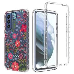 Zoeirc Capa para Galaxy S21 FE, Samsung S21 FE capa transparente para meninas, TPU macio 360 de corpo inteiro, à prova de choque, híbrido, amortecedor, capa de telefone transparente para Samsung