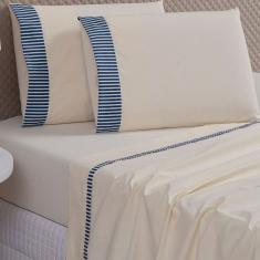 Jogo Lençol Algodão Torino King 4 pçs Palha