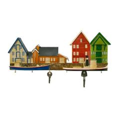 Porta Chaves Em Fibra Porto Decorativo 39X16X5,5CM - KG
