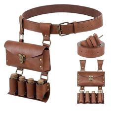 Bolsa de cinto, pochete medieval, vintage, bolsa de couro, suporte para celular, casual, para caminhada, festival, feira renascentista, fantasia, adereços, carteira de viagem, 6.5 x 4.1 x 1.2"