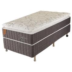 Cama Box Solteiro (Box + Colchão) 78x188x71 Safira Prorelax Molas Ensa