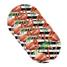 Sousplat Flamingos Listra - NSW, Sem base, 4 Peças