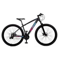 Bicicleta KSW XLT 100 Aro 29 Aluminio 21 Velocidadades MTB Freio Mecân