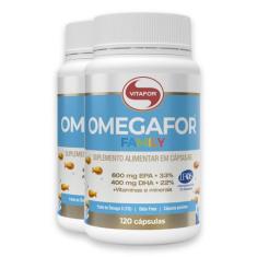 Kit 2 Omegafor Family Ômega 3 Vitafor 120 Cápsulas