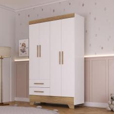 Guarda Roupa Infantil 4 Portas 2 Gavetas Catavento Rodial