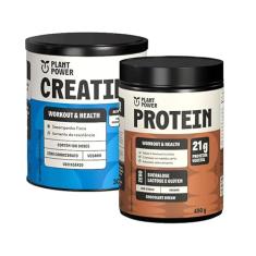 Kit Creatina Monohidratada e Proteína Chocolate Plant Power