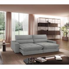 Sofá Aspem Linho 02 Módulos De 100m B25cm Meu Sofá Online A230 Linho Cinza