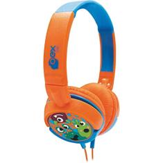 Headphone Boo Infantil, Oex, HP301, Laranja e Azul