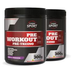 Kit 2 Pré Treino com Creatina Beta Alanina Arginina Taurina Tirosina e