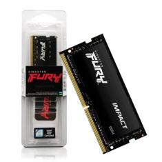 Memória Ram Para Notebook Kingston Fury Impact, 16GB, 3200Mhz, DDR4, CL20, Sodimm, Preto - Kf432s20ib/16