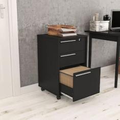 Gaveteiro Politorno Maia com 3 Gavetas e Chave