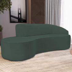 Sofá 5 Lugares Curvo Sala de Estar Living Firenze Direito D02 Linho Ve