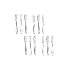 Jogo Garfo de Sobremesa Talheres Aço Inox Victoria 12 peças